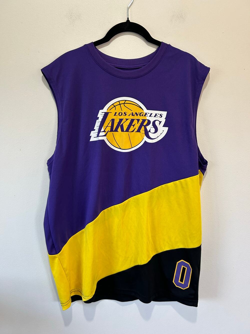 NBA LA Lakers Russel Westbrook tank top size L purple gold #0